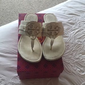 White Tory Burch Sandals
